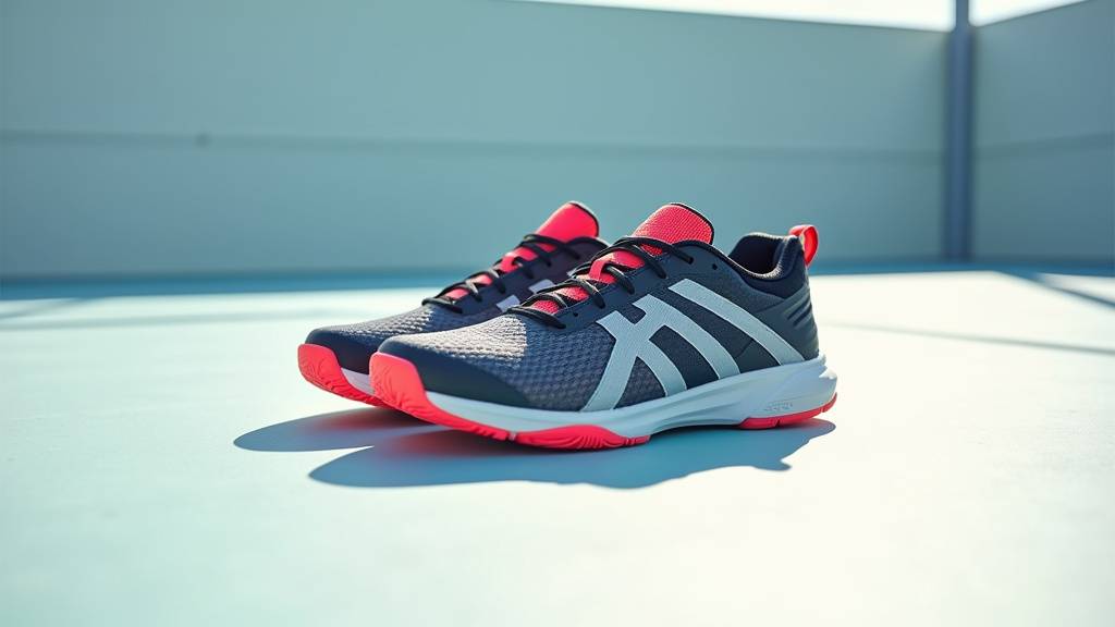 Sélection de chaussures de padel performantes sur un terrain