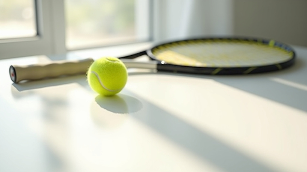 Raquette de tennis professionnelle sur court
