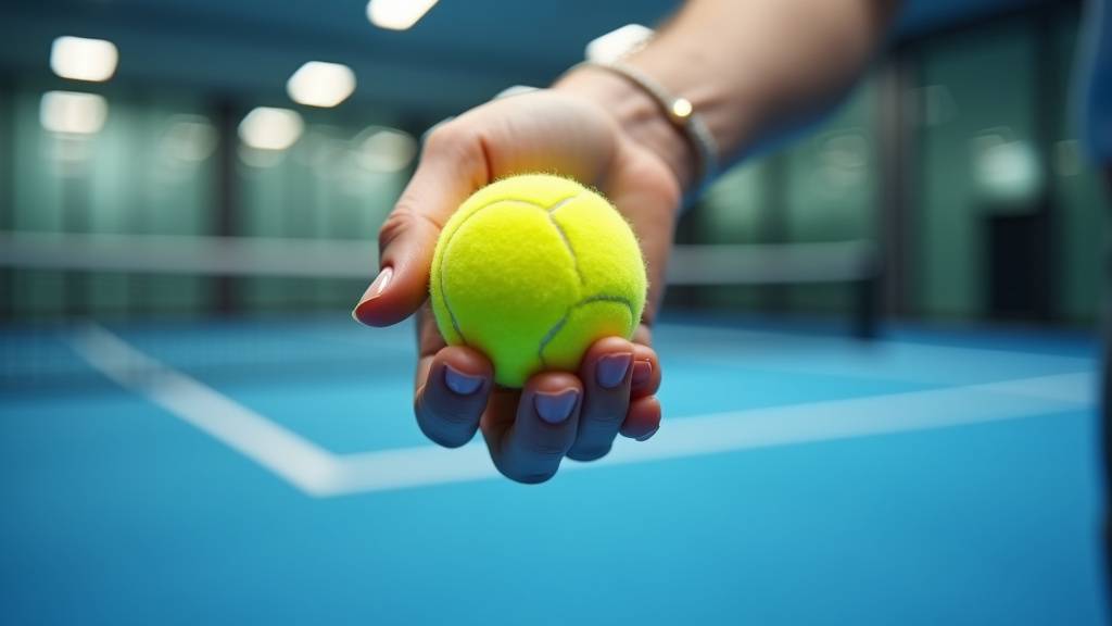 Balle de padel blanche sur un court clair pour un meilleur contraste