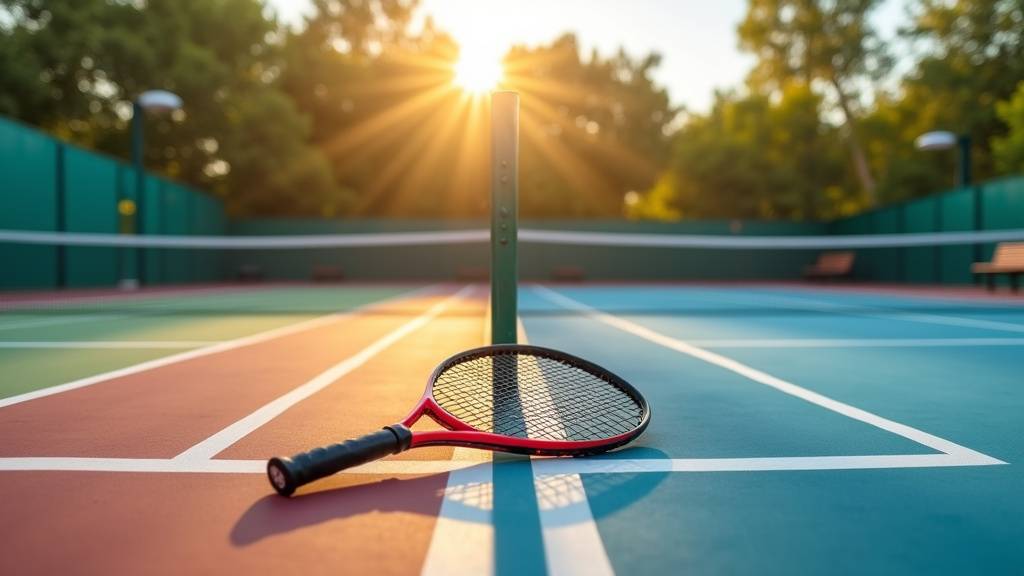 Joueur de paddle-tennis sur un court compact