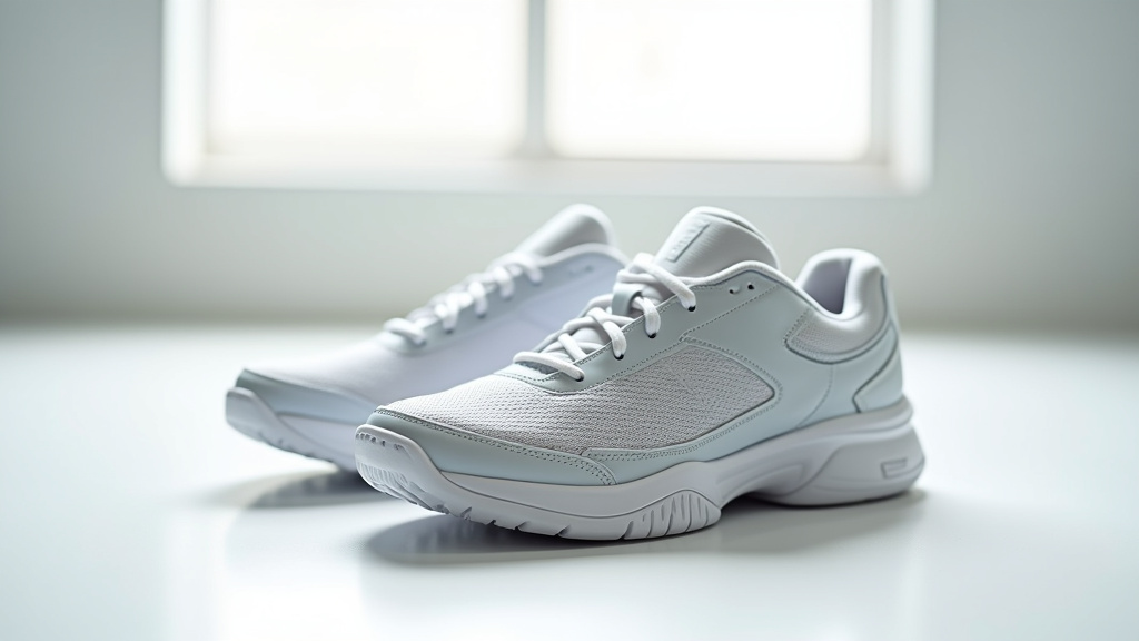 Homme essayant des chaussures de padel dans un magasin