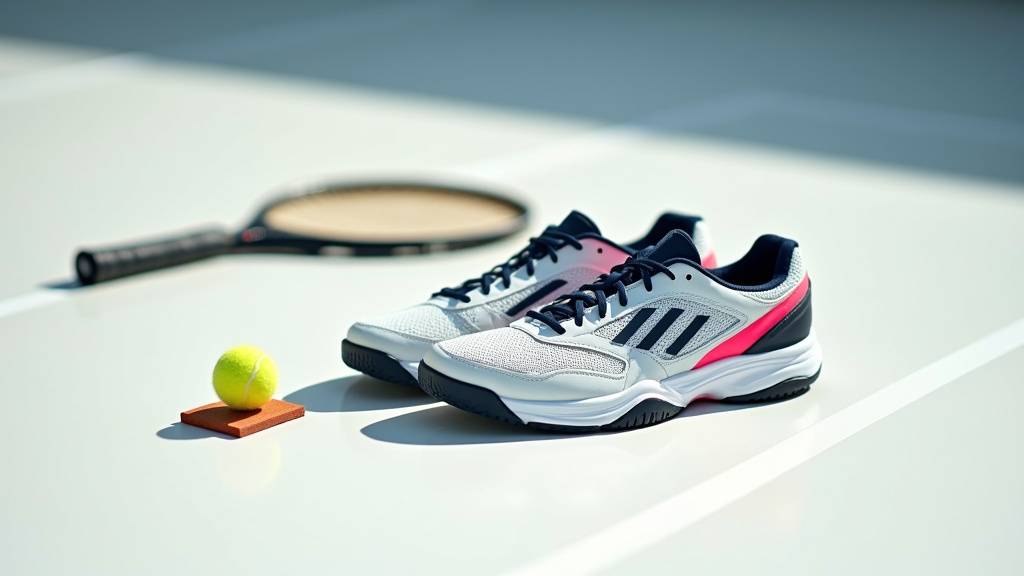 Différentes marques de chaussures de padel alignées