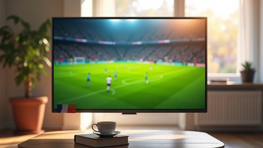 Écran de smartphone montrant une application de streaming sportif